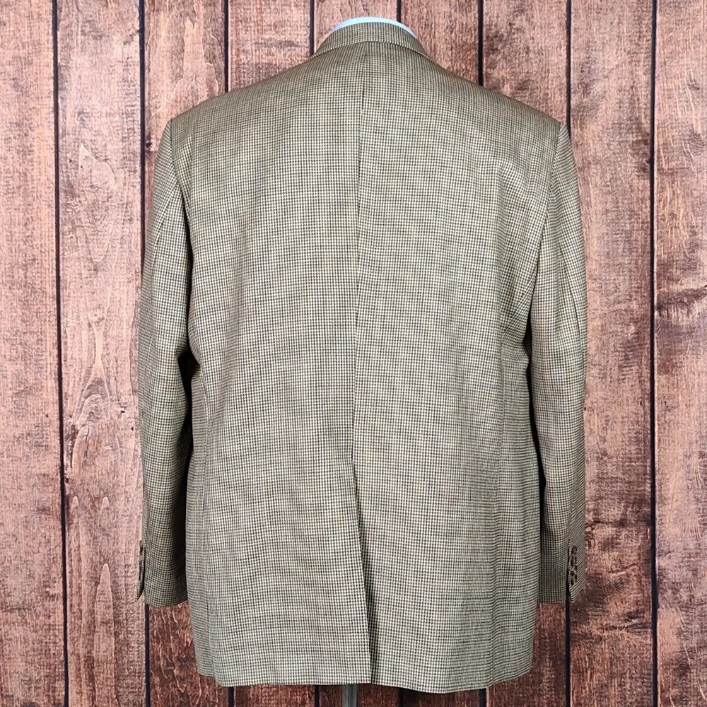 Wool Houndstooth 2 Button Single Breast Single Vent Excellent Condition